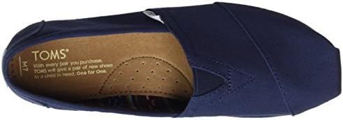 TOMS Women's Canvas Slip-On,Navy Canvas,6 M | Image 4