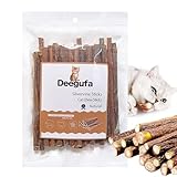 Deegufa [ 35pcs Silvervine Sticks for Cats, Matatabi Cat Chew Sticks, Catnip Toys, Wooden Dental Sticks for Indoor Cats, Kitty, Kitten Teething Interactive Wand Toys