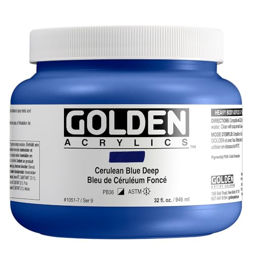 Cerulean Blue Deep acrylic Golden 946ml pour artistes exigeants