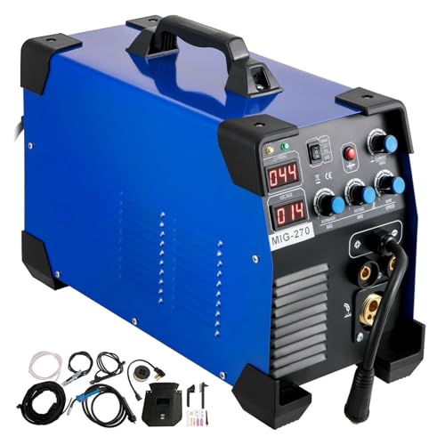 Soldadora inversora combinada MIG MMA TIG 3 en 1 de 270 A/250 A/200 A/160 A for reparación acero, hierro y aluminio para principiantes uso de bricolaje(MIG 270A)
