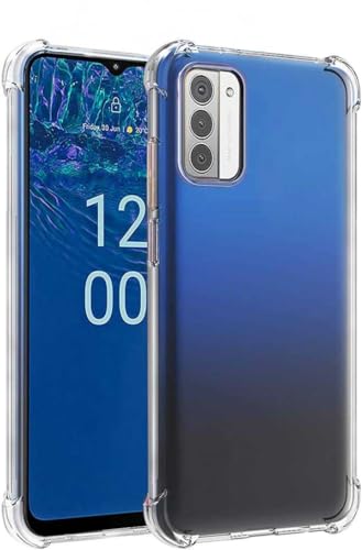 Image of for Nokia G42 Case,Nokia G42 Phone Case Clear Transparent Reinforced Corners TPU Shock-Absorption Flexible Cell Phone Cover for Nokia G42 - Transparent
