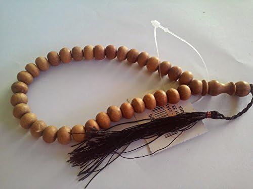 10 mm Sandalwood 33 Moslem Prayer Bead Tasbih, Tasbeeh, Subha, Misbaha, Tesbih + Unique Natural Aromatic