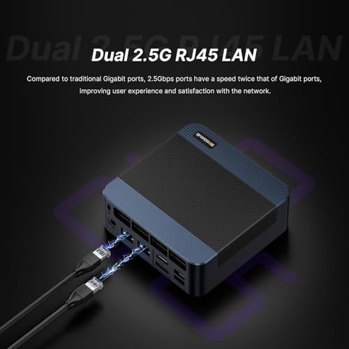 Image of BOSGAME M4 Neo Mini PC with AMD Ryzen 7 7840HS, 64GB DDR5 2TB PCle SSD, 4K Triple Display, USB4.0, Oculink, Dual 2.5G LAN, Wi-Fi 6E /BT5.2, Mini Desktop Computer for Gaming /Office /Home