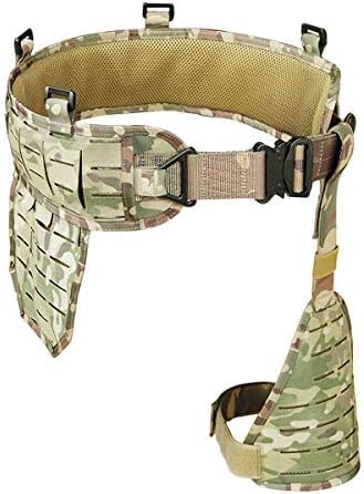 Cintura Tattica Molle Cintura da Combattimento Cintura da Combattimento Rimovibile a Vita Larga Cintura Imbottita Bretelle Cintura con Pannello Gambe (4 Colori opzionali)