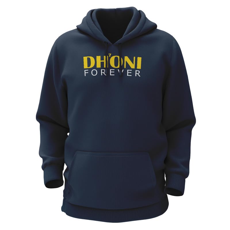 Cotton Hoodie for Men & Women | 350 GSM 100% Pure Cotton Outfit |Graphic Printed Casual Wear |MS-Dhoni-1|-image-41