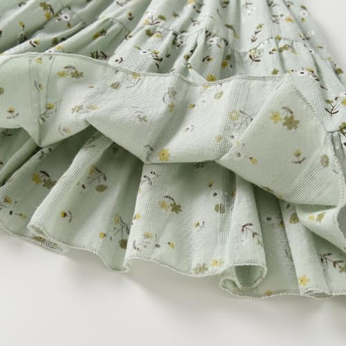 Toddler Dress Flutter Sleeveless Princess Cotton Summer Floral Dresses4