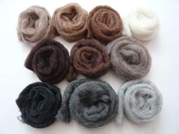 Heidifeathers Menagerie Mix - Blended Natural Wool Slivers