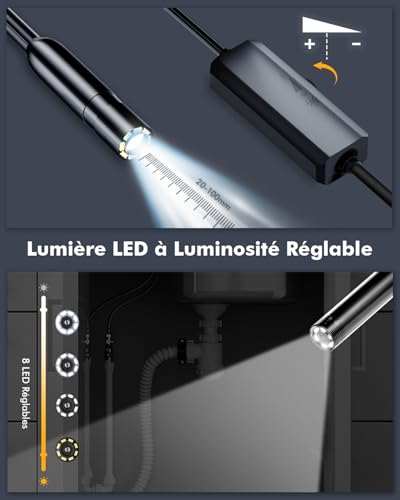 Lovcoyo Endoscopique Caméra d'inspection 1920P, Endoscope pour Inspection – vue 5