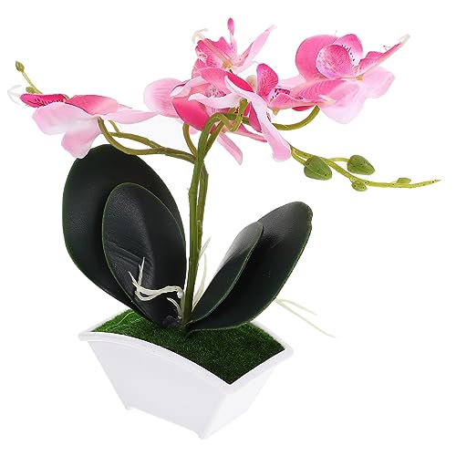 Vaguelly Árbol Frutal Bonsái Planta Pequeño Decoración del Hogar Baño Natural En Conserva Superficie De La Mesa Orquídea Linda Decoración De La Mini Decorativo El Plastico Rojo
