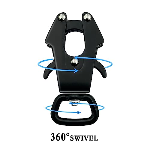 2 Frosch Clip Hundeleine Schnallen, 360 Grad drehbare Clip, Heavy Duty Schnellspanner und Verriegelung Hundeleine Schnalle für die Befestigung Haustier Halsband
