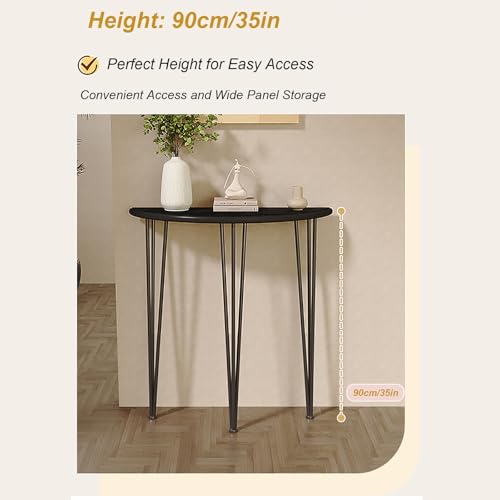 Mueble de entrada de madera maciza y patas de horquilla premium 6