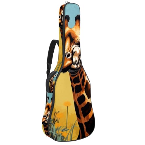 Sac pour guitare acoustique 101,6 cm à motif girafe multicolore