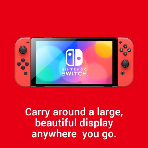 Image of Nintendo Switch OLED Gaming Console with Joy-Con (Mario Red Edition)