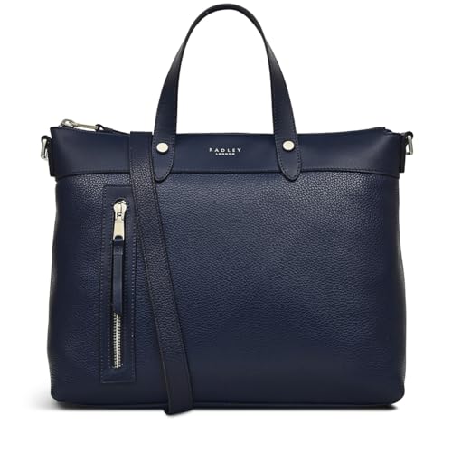 RADLEY London Zippy Women's Medium Leather Ziptop Satchel Bag, Ink