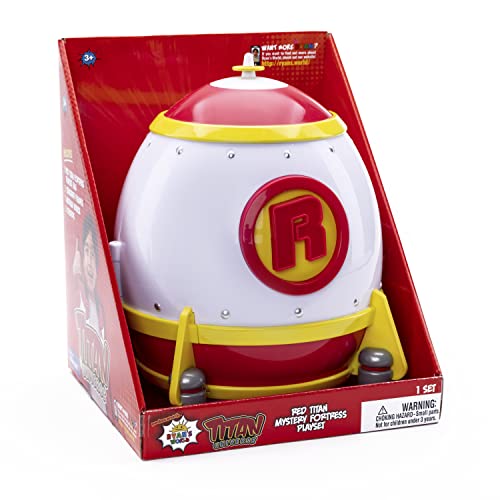 Ryans World: Red Titan Mystery Fortress Playset | Discover Ryans Titan Universe with Mini Figures Vehicles & Stickers! | For Kids Aged 3+