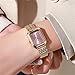 Imagen de JOATVEE Relojes de mujer cuadrados Elegante reloj de pulsera analógico de cuarzo Reloj de mujer de negocios casual con esfera rectangular de concha y correa de aleación