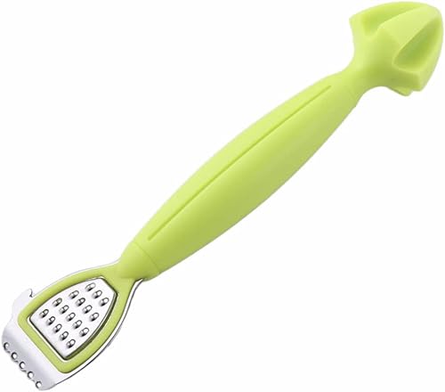 Lemon Zester Kitchen Orange Escariador de frutas Pelador de frutas Lima Hoja de acero inoxidable Exprimidor de cítricos (verde)