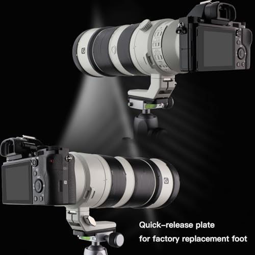 Leftfoto Objektivplatte für Sony FE 200-600mm f/5.6-6.3 G OSS (SEL200600G) Objektiv, Ersatzfußhalterung im Arca-Swiss-Stil.
