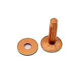 C.S. Osborne Set of 12 Copper Rivets & Burrs #1700-14 (Size 14) Made in USA