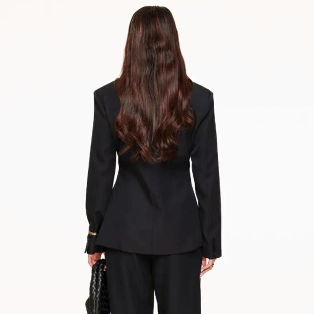 Women’S Double Breasted Basic Blazer and Pants – Slim Multipurpose Office Banquet Formal Attire