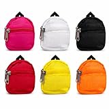FloraVigo 6 Stück Mini-Rucksack, kleine Schultasche mit Reißverschluss, Rucksack für Campus-Zubehör, zum Selbermachen von Schlüsselanhängern, Handy-Dekorationen, auch als Schulpreise geeigne