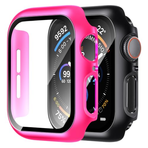 idudu 2 Pack Case for Apple Watch Screen Protector SE 3(2025) SE 2/SE/Series 4 5 6 40mm with Tempered Glass | Slim Guard Bumper | Full Coverage Hard PC Protective Cover | Compatible iWatch 40mm - image 1