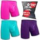 Real Men Bulge Enhancing Pouch Unterwäsche für Herren - 1 oder 3er Pack Set - Modal Boxershorts ABCD Pouch, B Pouch V Fly 3 Stück 17,8 cm Lila Rosa Türkis, X-Large