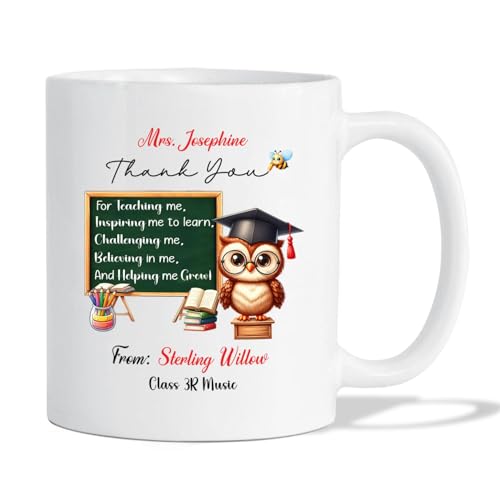 Taza de café personalizada para profesor de cerámica 11 oz miniatura 1