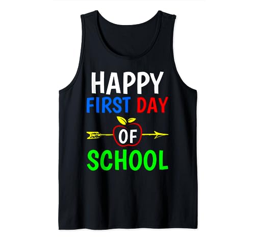 Happy First Day Of School 2023 For Kids Boys Girls - Teacher Camiseta sin Mangas