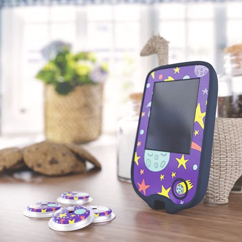 style Libre 1 and 2 Stickers for Readers and Sensors (Stars), Purple