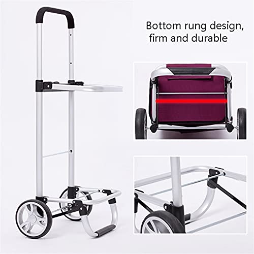 OVAST Einkaufswagen 28L Einkaufstrolley Tasche auf Rädern, faltbarer Schiebewagen mit gepolstertem Griff zum Einkaufen… – Bild 4