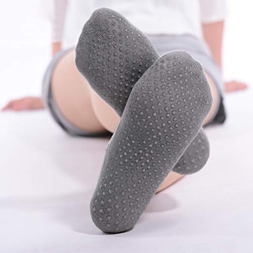image for Chalier 4 Pairs Yoga Socks for Women Non Slip Socks for Barre Ballet D