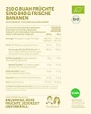 BUAH® Gefriergetrocknete Bio Bananen | Bananen Chips Als Snack Oder Für Smoothies | Idealer Süßigkeiten Ersatz | Vegan & ohne Zuckerzusatz | 210g