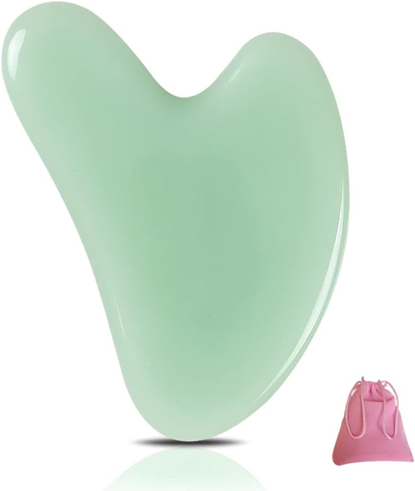 TAUBE Natural Guasha Stone, Gua Sha Facial Tool for Body Face Massage Jade Scraping Board for SPA Acupuncture Therapy Trigger Point Treatment : Health & Household