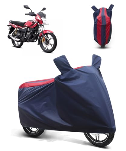 Image of FABTEC Bike /Motorcycle Body Cover Compatible with Bajaj Platina 110(Red & Blue)