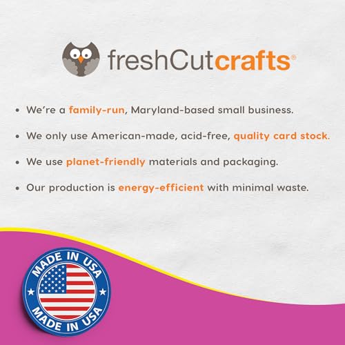 FreshCut Crafts ARTshapes™ Pacote de arte criativo de formas de papel com mais de 50 Ideias, cartoli