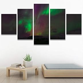 SIGNWIN 5 Panel Canvas Wall Art Astronomy &...