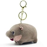 AGLOO Moo Deng Plush Keychain – Adorable Hippo Pendant Charm for handbags, Backpacks, Car Keys Christmas New Year Gift