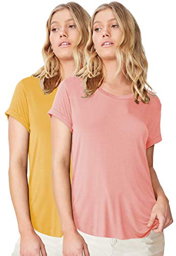 Image of Fabricorn Combo of Plain Color Stylish Up and Down Cotton Tshirt for Women
