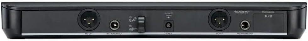 Shure BLX288/SM58 Wireless Microphone System - 14-Hour Battery Life, 300 ft Range, UHF | Includes (2) SM58 Handheld Vocal Mics, Dual Channel Receiver | H11 Band (BLX288/SM58-H11)