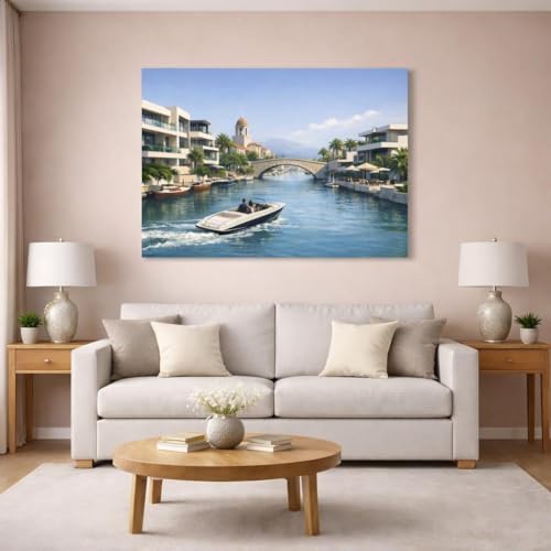 Tableau nature de paysage méditerranéen sur toile horizontale 3cm