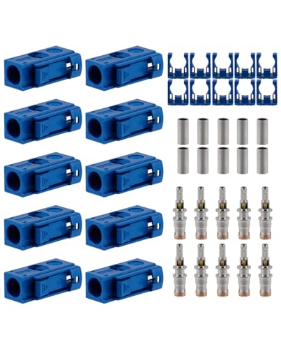 Vecys 10PCS Fakra C Female Crimp Connectors Fakra C Female Blue Connector Coding Crimp for RG316 RG174 LMR100 Cable - Image 2