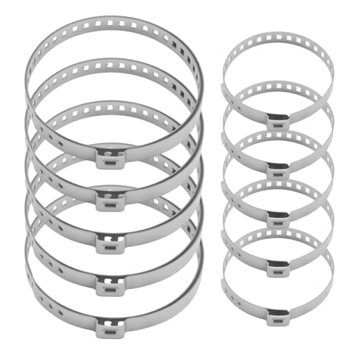 Yuio 10 Pièces Collier de Serrage, Collier Soufflet Cardan Réglable, Collier Soufflet de Cardan Universel, Acier Inoxydable, 5 Grandes (50-120mm) et 5 Petites (20-50mm) pour la Plupart des VéHicules