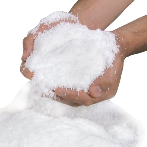 Talking Turtle Fake Snow - Instant Magic Snow Powder, Non-Toxic & Reusable, 50g Bag Expands up to 100x - Fluffy Snow for Christmas Decorations, Sensory Play, Slime, and Crafting