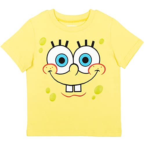 Spongebob Squarepants Little Boys 2 Pack Graphic T-Shirts Yellow/Aqua/White 5-6 #TOP1