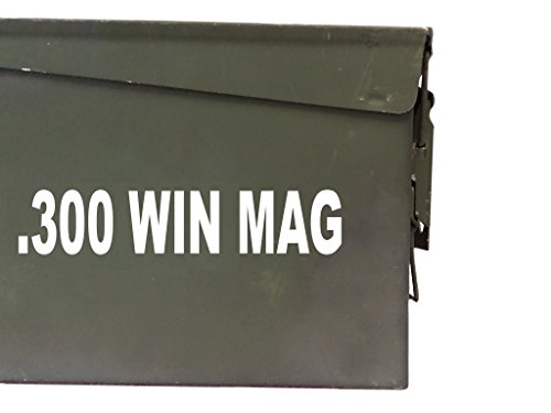 FGD 300 WIN MAG Ammo Box Decal Sticker Label Set Two 8"x1.5 One 4"x0.75" (Labels Only Ammo Can NOT Included)