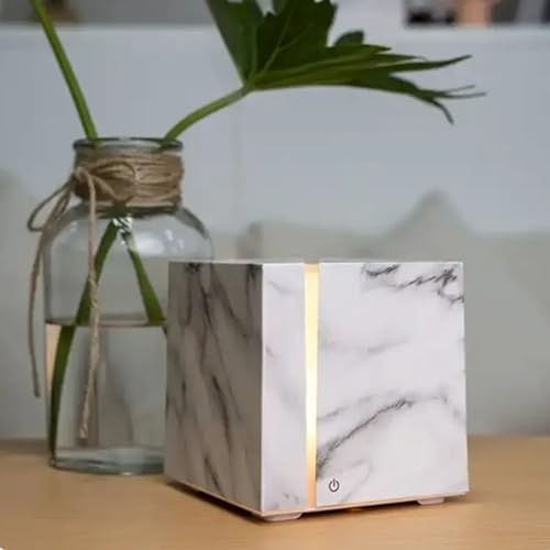 Humidificateur d'air design effet marbre blanc et diffuseur haute performance