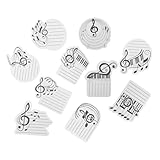 DIKACA 10 Stück Selbstklebende Notizblöcke mit Musikmotiven Bunte Haftnotizen in Notenform für...