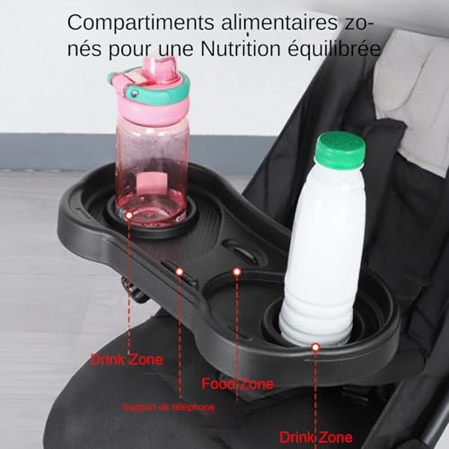 Tablette amovible pour poussette fini les chutes de biberon - 6