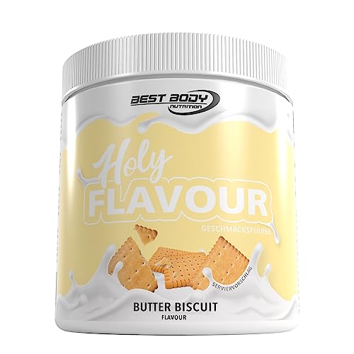 Best Body Nutrition - Holy Flavour - Geschmackspulver - Butter Biscuit - 90 g Dose - Aromapulver zur Verfeinerung von Speisen und Getränken mit Butterkeksgeschmack